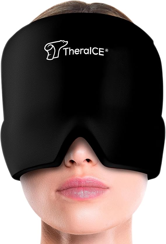 ChillEase Headache Relief Mask – Migraine Ice Cap for Women | Cold Gel Compress Hat for Stress & Pain Relief | Gift for Mom, Sister, Grandma